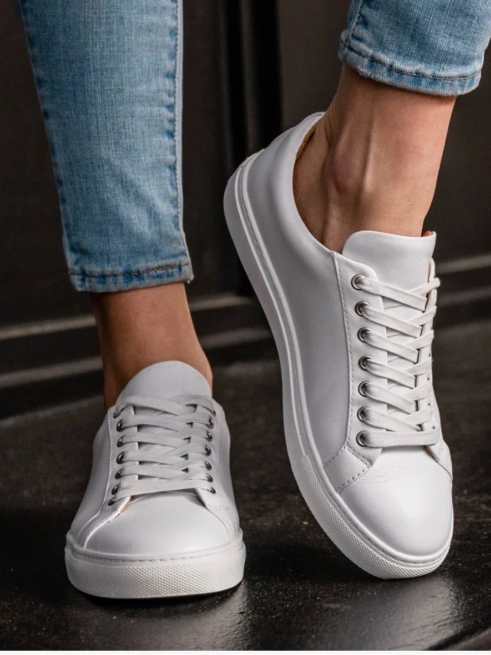 Thursday Women’s Premiere Low Top - New in box, leather white sneakers